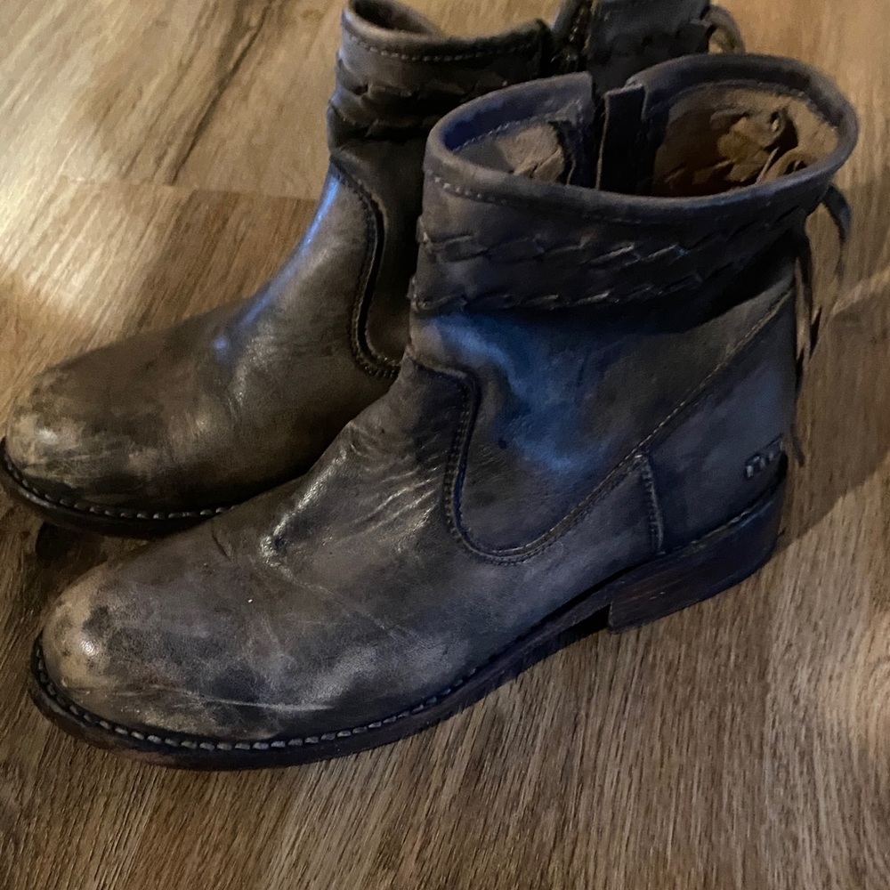 Women’s Bed Stu 7.5 boots gray leather Spain cobbler shoes